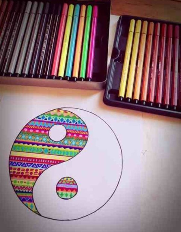40 Creative And Simple Color Pencil Drawings Ideas | Sharpie drawings