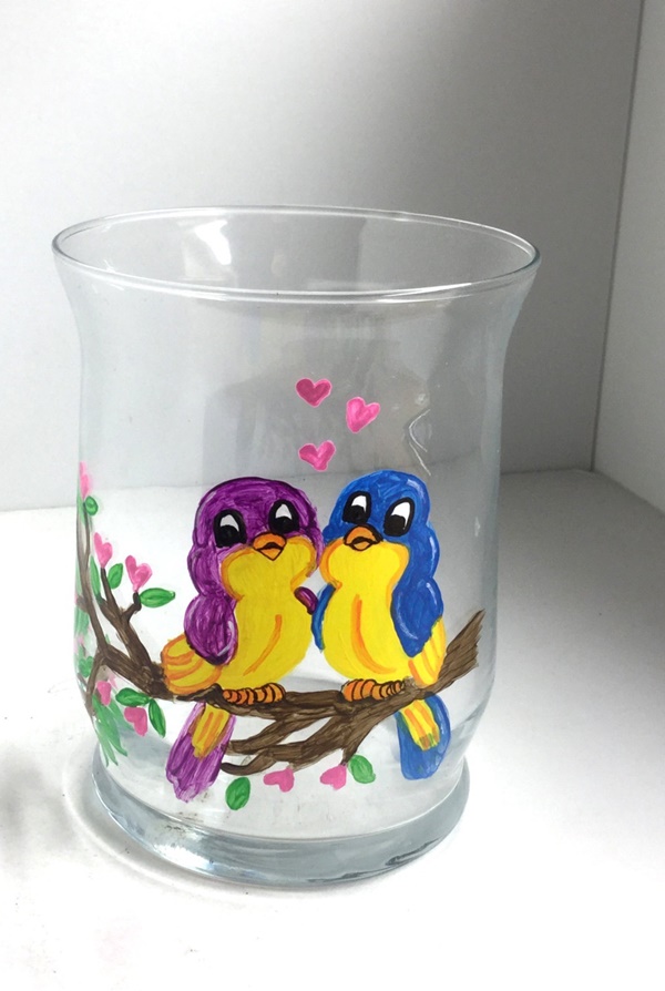 easy glass painting designs for kids