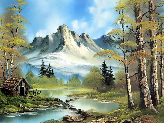simple nature paintings images