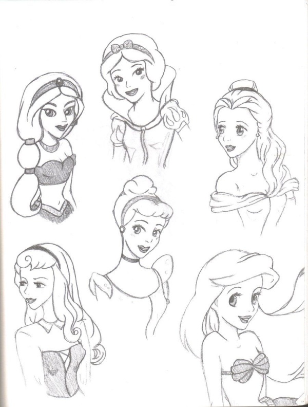 How to Draw Disney Princess %E2%80%93Simple Disney Princess Drawing ideas 20